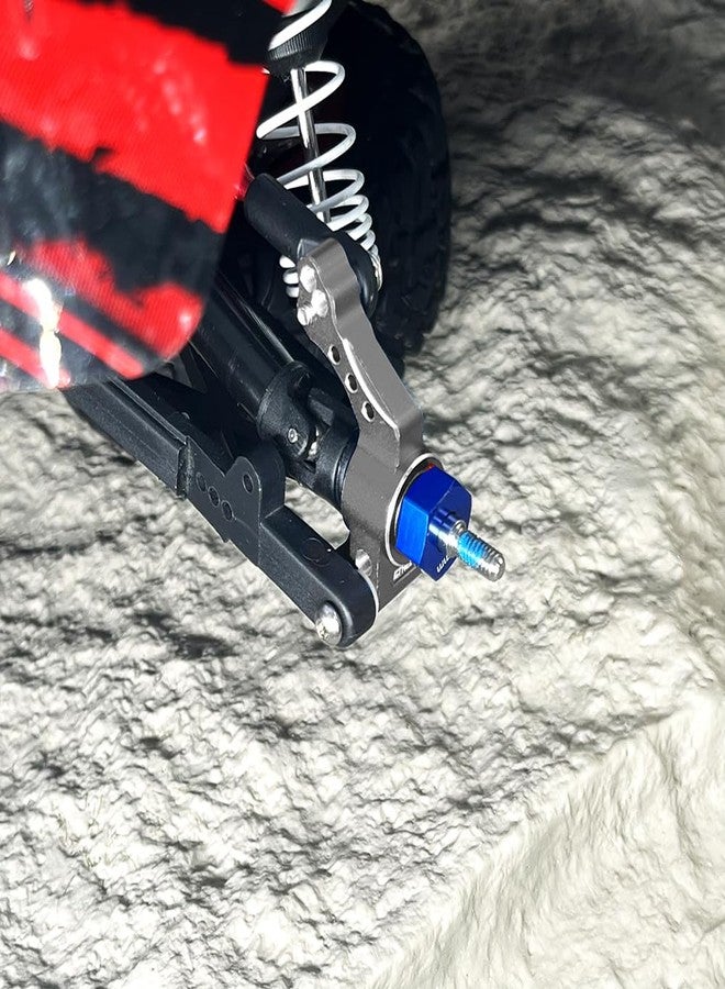 GTHELE Steering Blocks Caster Block Stub Axle Carriers & 12mm Hex Wheel Hubs for Traxxas 2WD 1/10 Slash, Stampede, Rustler, Nitro Slash,Bandit-Replaces Part 3632 3736 3752 (Titanium) - Image 4